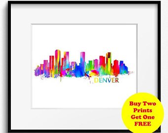 340x270 Cityscape Drawing Etsy