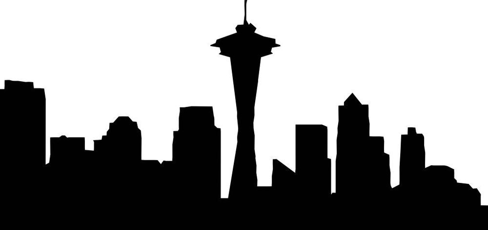 1000x473 Seattle Skyline City Vinyl Wall Art Sticker Decal Cool Stuff