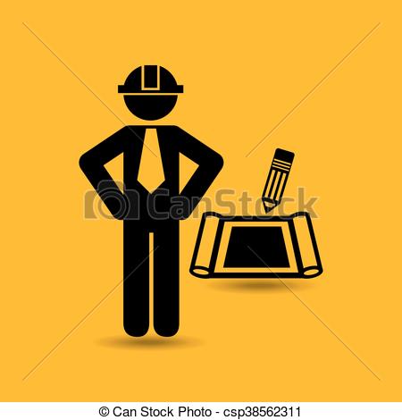 450x470 civil engineering icon with icon, vector illustration vector clip