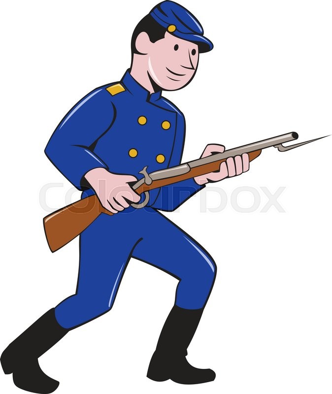 674x800 Illustration Of A Union Army Soldier Stock Vector Colourbox