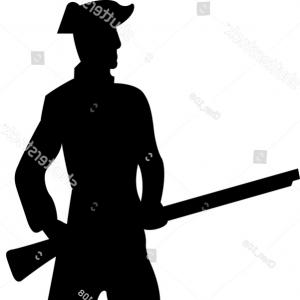 300x300 Photovector Drawing Of A Soldier On Parade Silhouettes On White