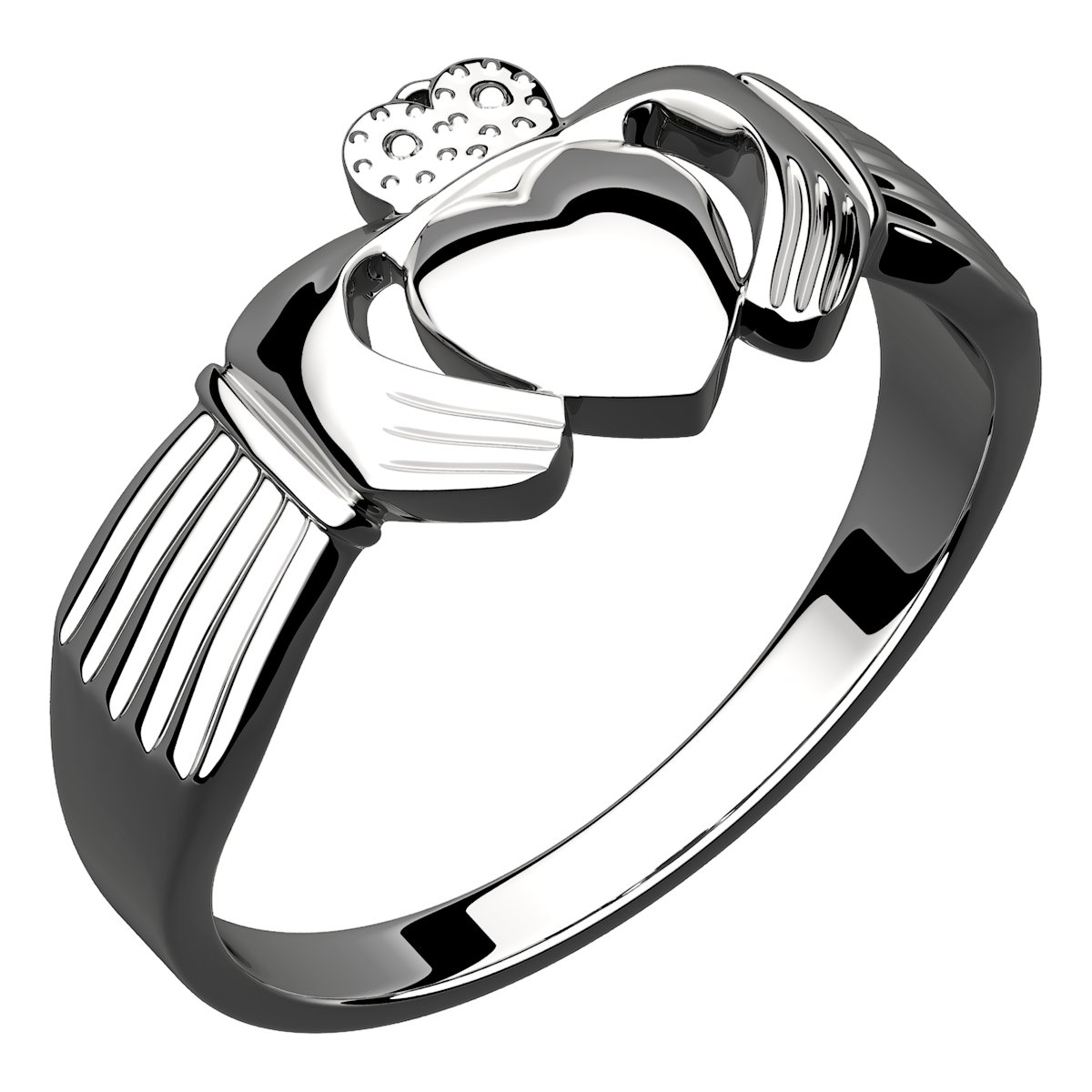 1200x1200 Sterling Silver Irish Claddagh Ring Symbolize Friendship, Love