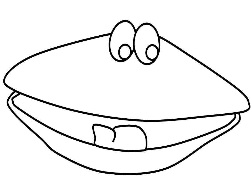 957x718 Clam Coloring Pages Clipart