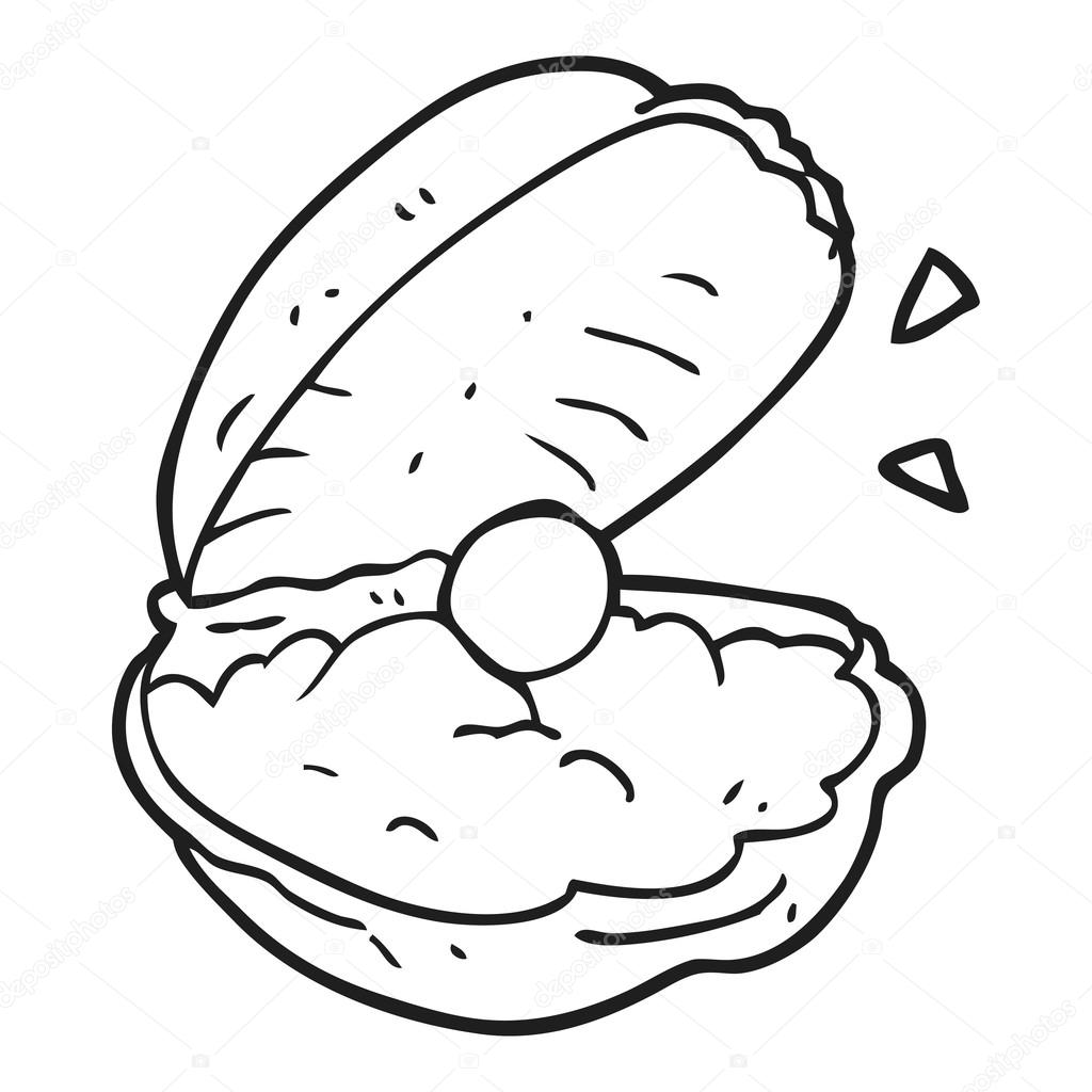 1024x1024 Clam Drawing Pearl Inside For Free Download