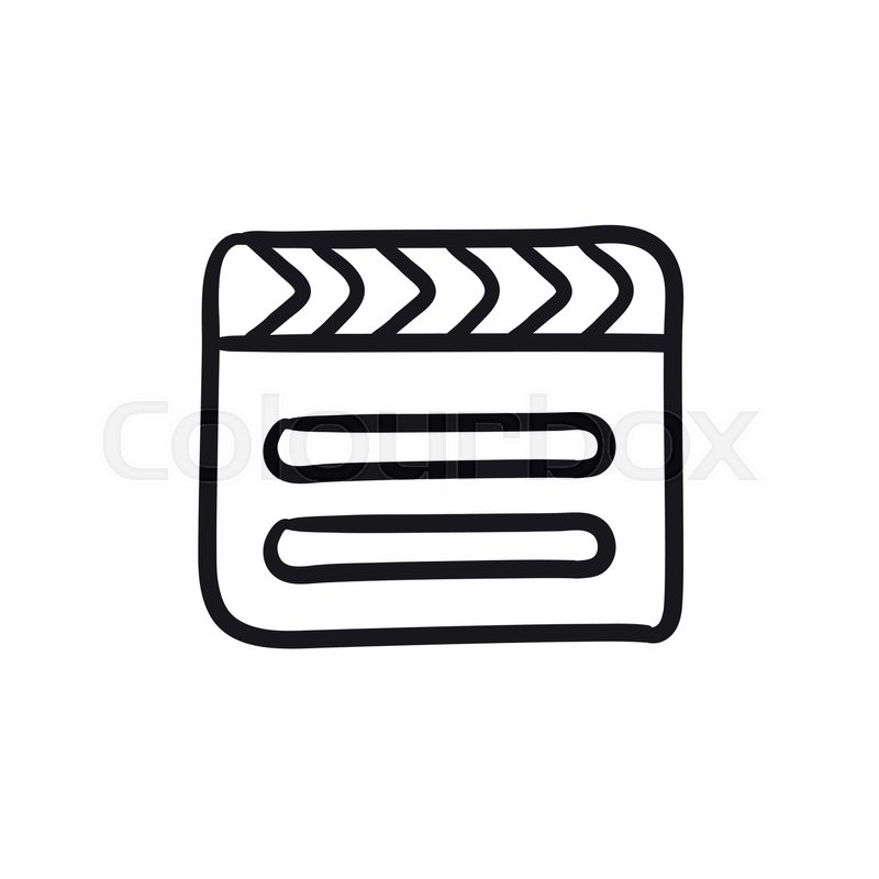 800x800 Clapboard Vector Sketch Icon Isolated Stock Vector Colourbox