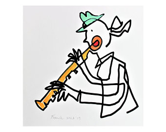 340x270 Clarinet Drawing Etsy