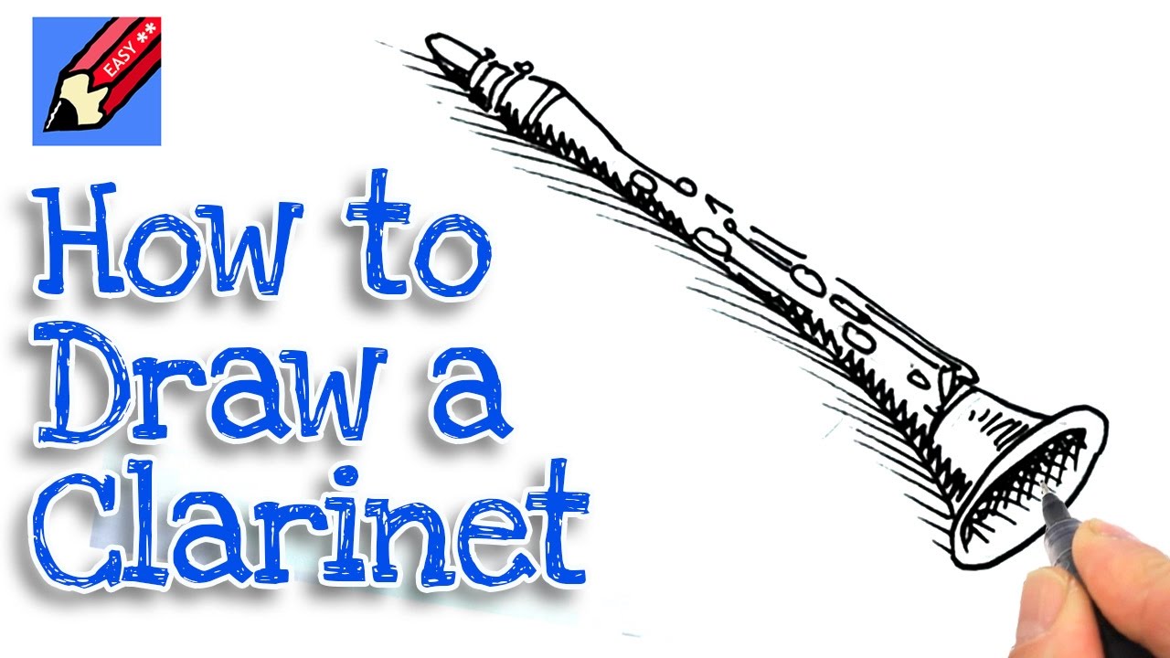 1280x720 How To Draw A Clarinet Real Easy