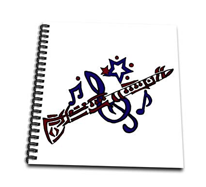 425x386 Rose Artistic Clarinet Tribal Art Style Musical