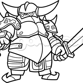 268x268 how to draw clash of clans archer, step