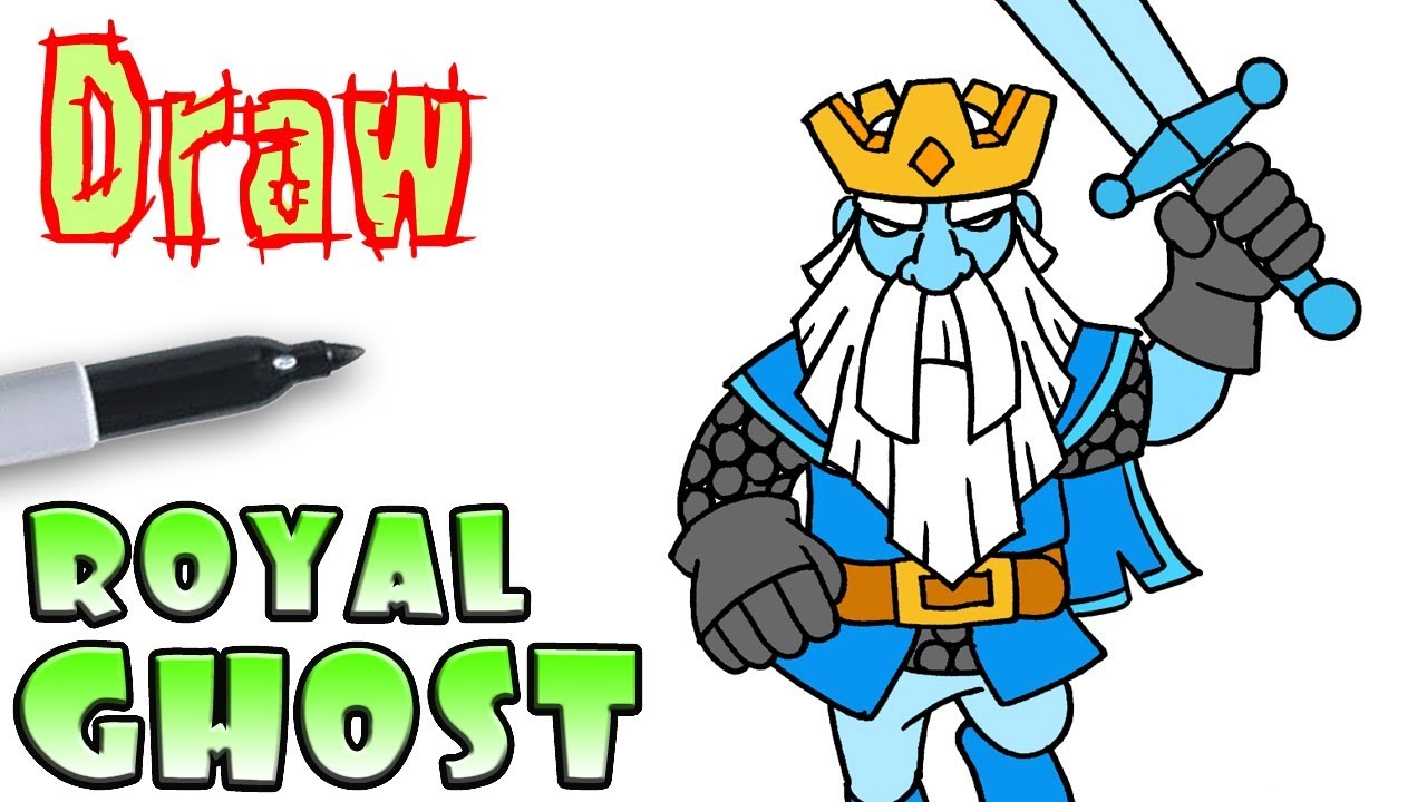 1280x720 how to draw the royal ghost clash royale