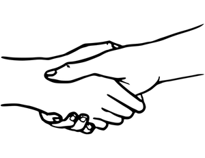 Clasped Hands Drawing