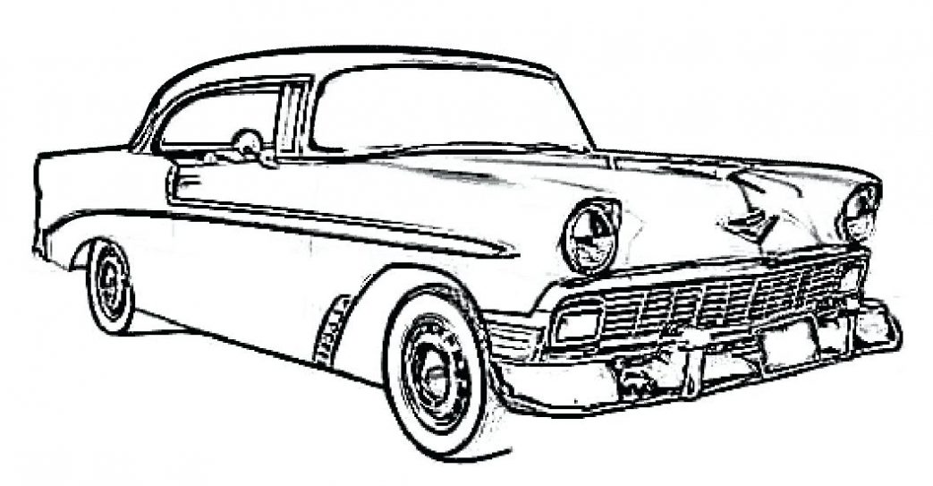 1043x543 Classic Muscle Car Coloring Pages Best Of Model T Drawing