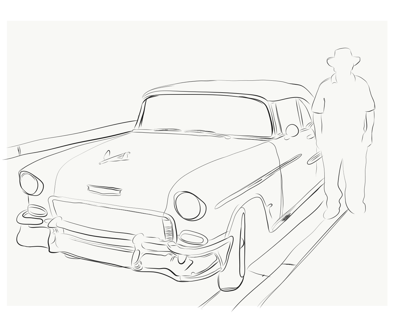 Classic Car Line Drawings Free Download On ClipArtMag