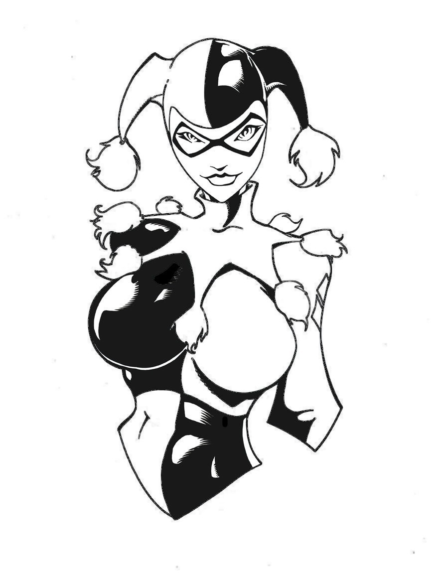 Classic Harley Quinn Drawing