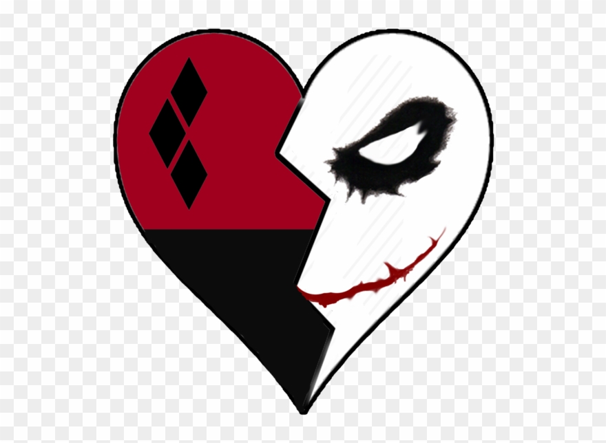 880x644 Harley Quinn And Joker Symbol Clipart