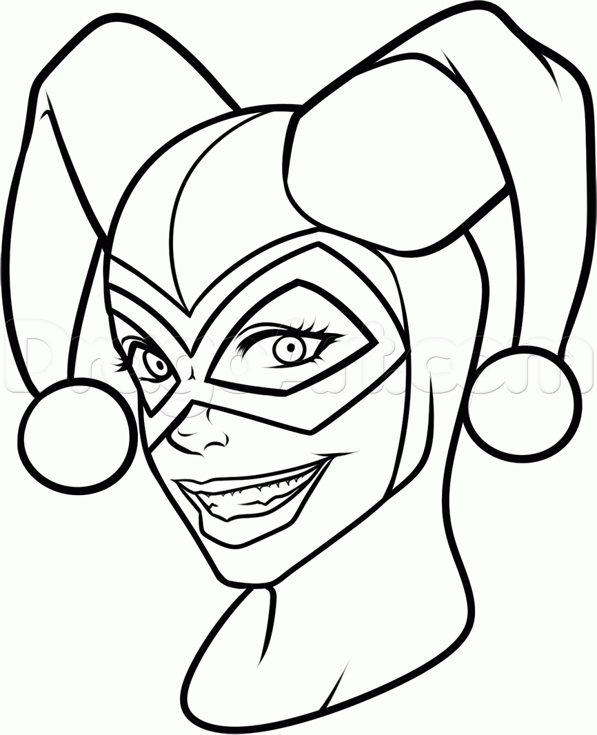 866x1066 Draw Harley Quinn, Step