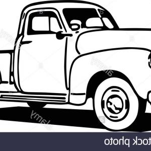 300x300 Photostock Vector Hand Drawing Of A Classic Truck Not A Real Model
