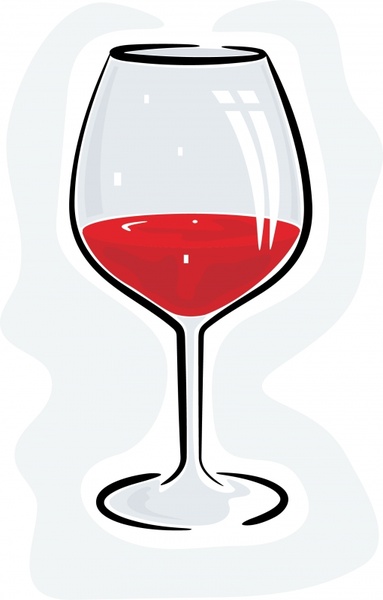 383x600 Wine Glass Drawing Bright Classical Sketch Free Vector