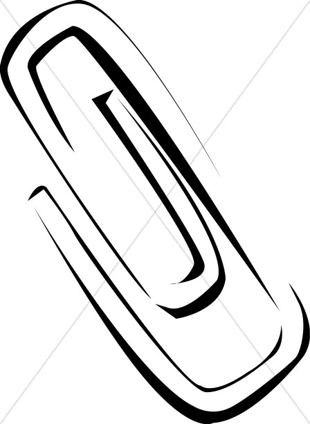 448x612 Stylized Paper Clip Christian Classroom Clipart