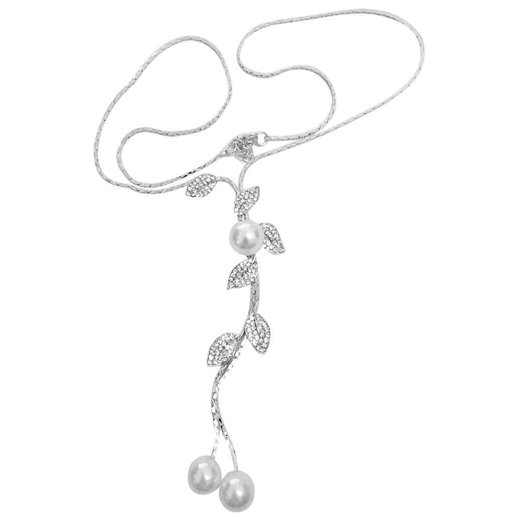1024x1024 xbkplo necklace for women leaf fringe pearl lady
