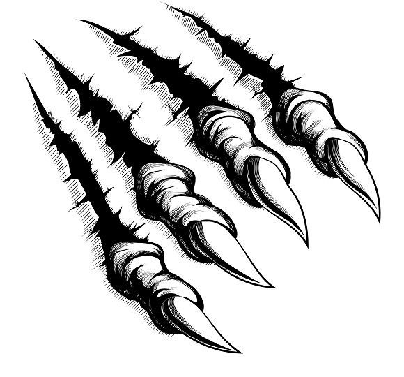 580x540 Monster Claws Break Through Back Monster
