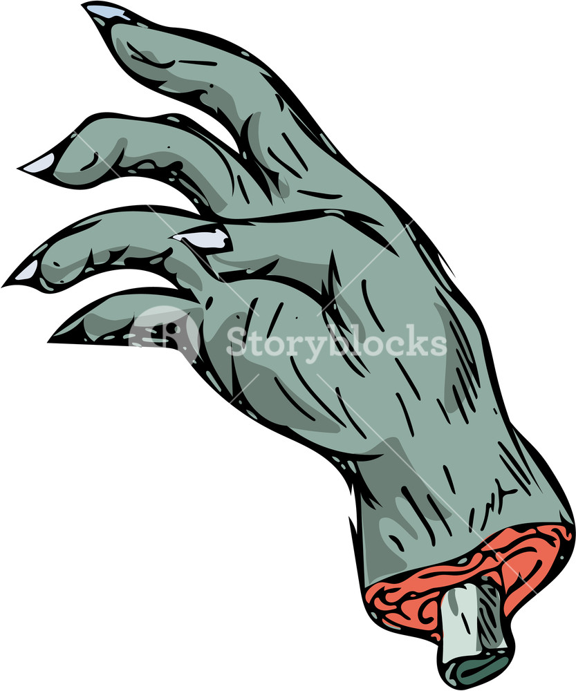 833x1000 Drawing Sketch Style Illustration Of A Zombie Monster Hand