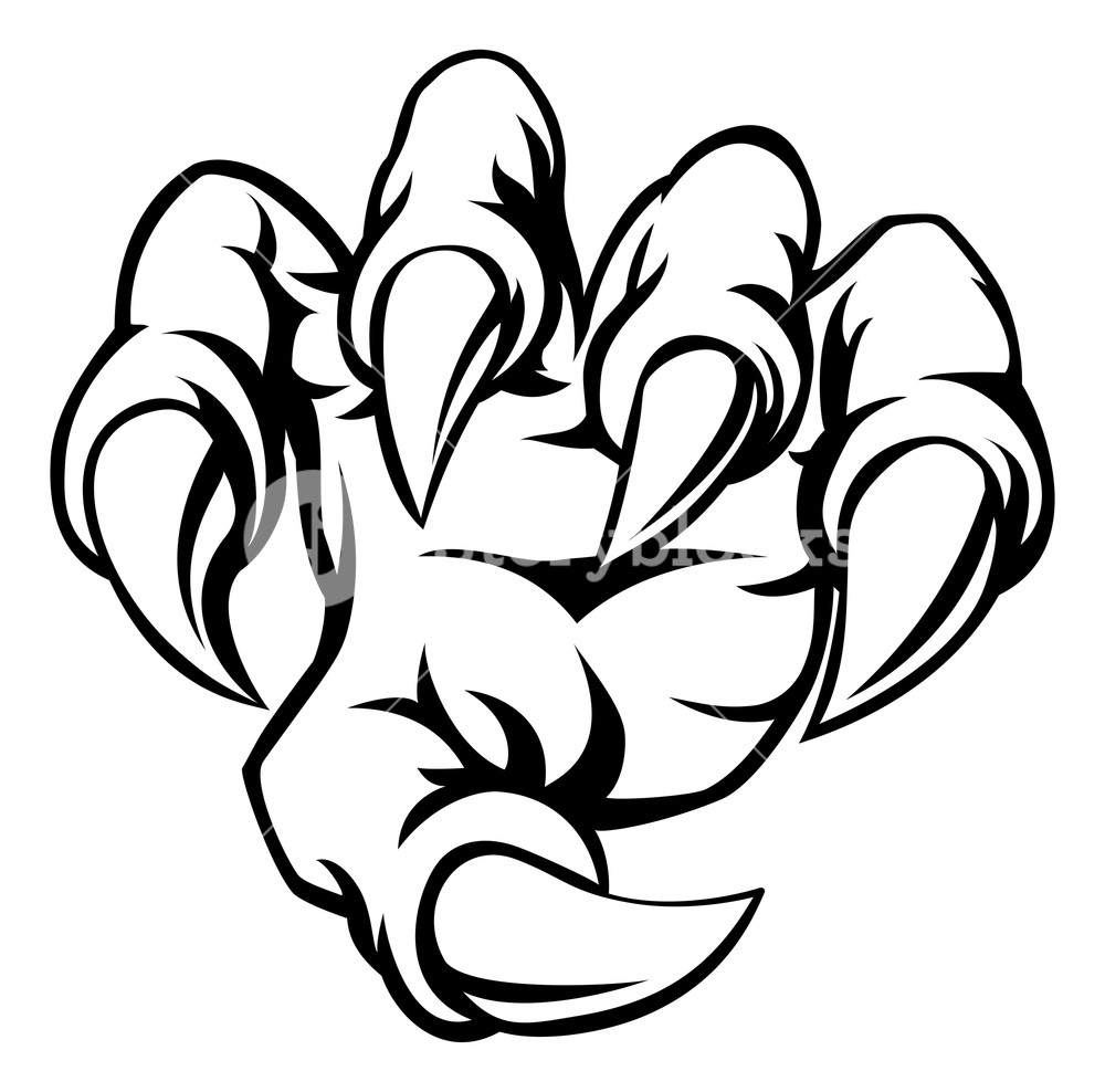 1000x988 A Cartoon Hand Monster Claw Illustration Royalty Free Stock Image