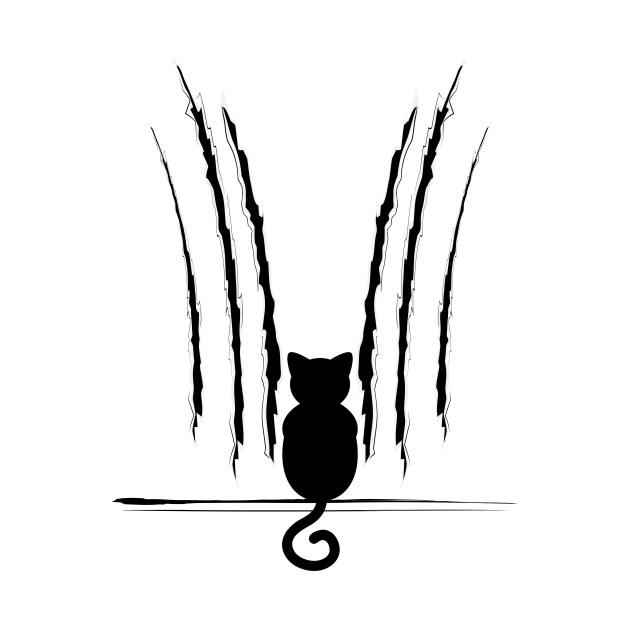 630x630 Black Cat And Claw Marks
