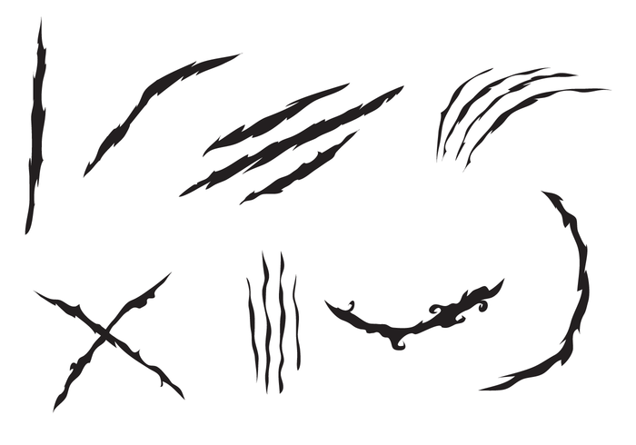 700x490 Scratch Marks Silhouette Vector