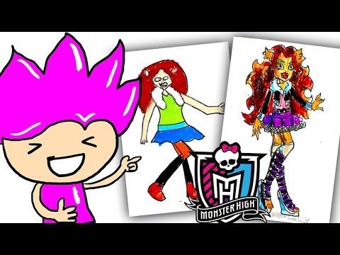 480x360 Drawing With Pinky Monster High How To Draw Clawdeen Wolf
