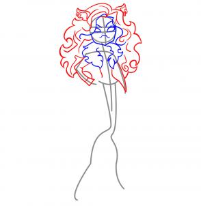 294x302 How To Draw Clawdeen, Step