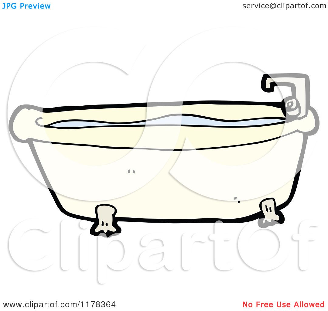 1080x1024 Cartoon Of A Claw Foot Bathtub