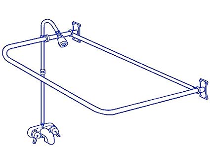 425x298 Clawfoot Tub Add On Shower Includes D Shower Rod
