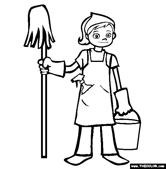 554x565 Spring Cleaning Online Coloring