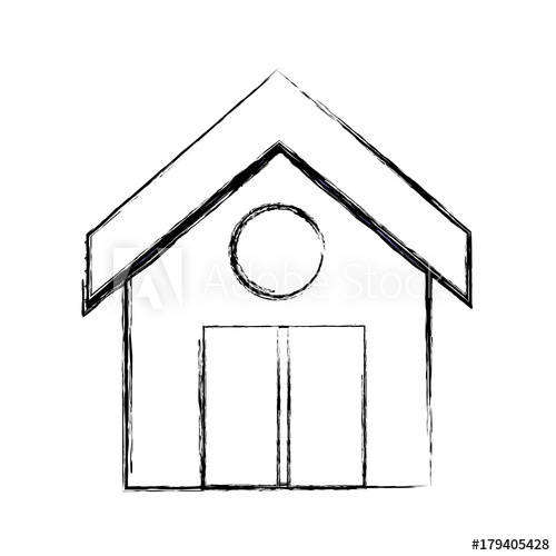500x500 Figure Clean House With Roof And Door Design
