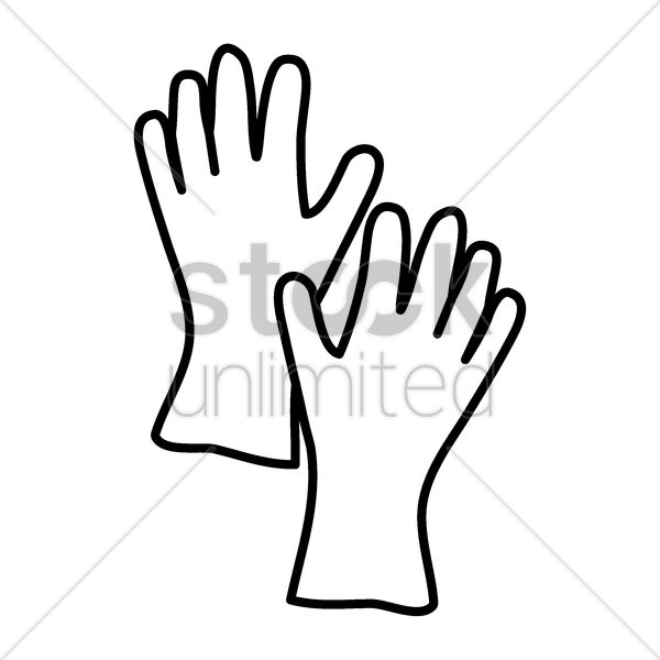 600x600 Cleaning Gloves Vector Image
