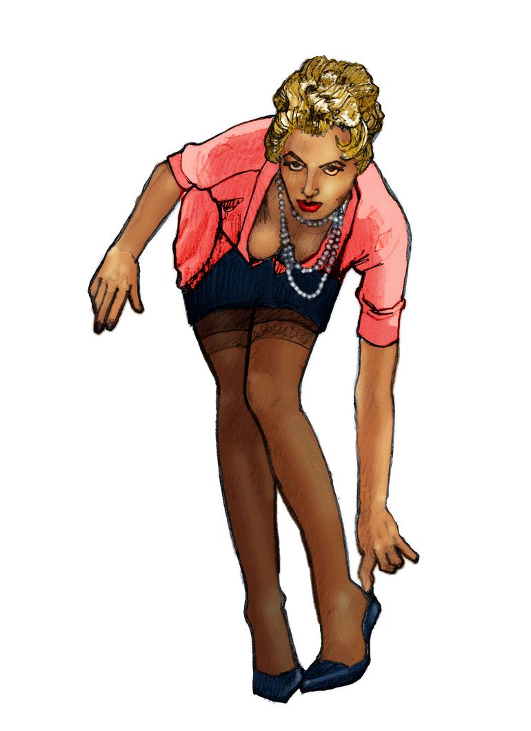 770x1059 Retro Style Pin Up Showing Cleavage New Media