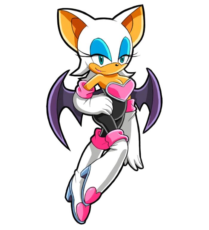 700x770 pink, hearts, cleavage, make up rouge the bat, sonic series