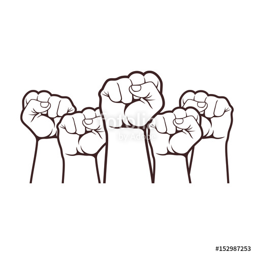 500x500 Clenched Fist Held High In Protest Stock Image And Royalty Free
