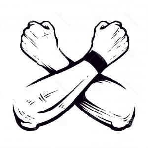 300x300 crossed hands clenched fists vector crossed hands clenched fists