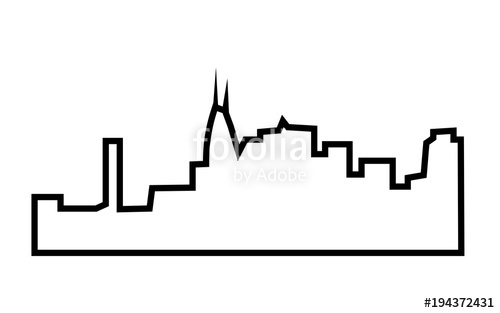 500x313 Huge Collection Of 'cleveland Skyline Silhouette Outline
