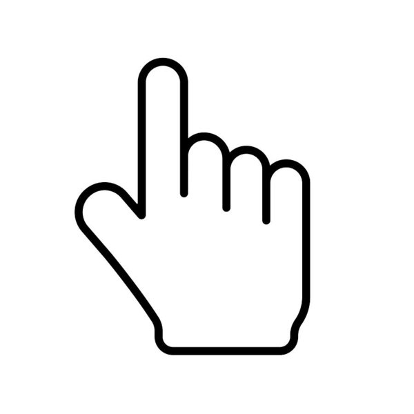 600x600 Hand Click Icon Vector Illustration Art Print