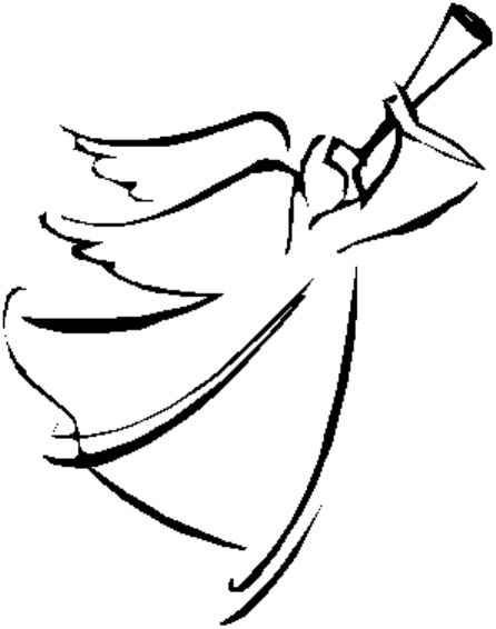 446x566 Line Drawing Of Angel Click Here For Line Drawing Angel