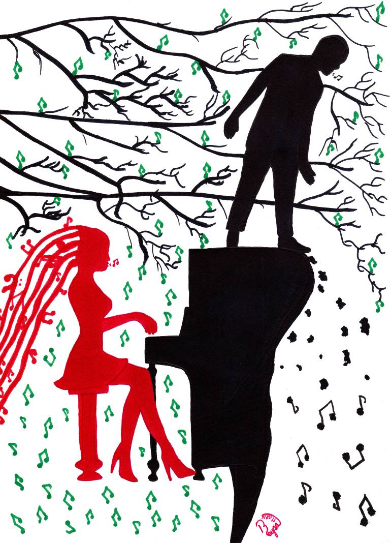 770x1068 The Music Of Your Life Is On The Other Side Of The Cliff Drawing