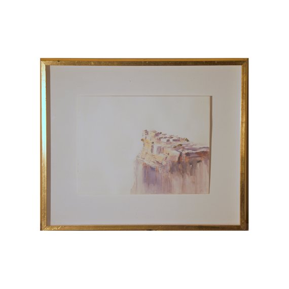 570x570 Vintage Watercolor Painting The Cliff Signed And Etsy