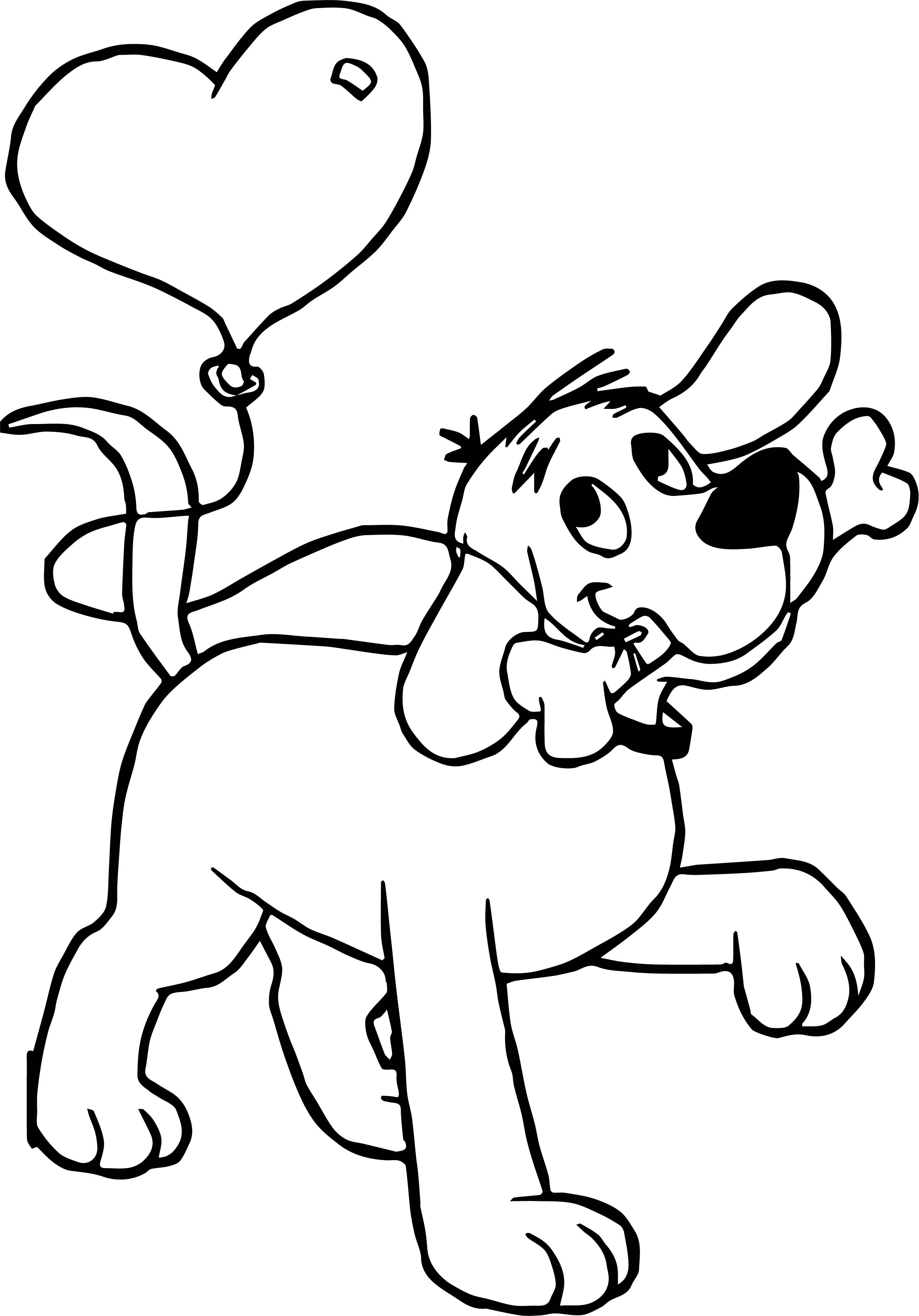 2493x3569 Heart Balloon Clifford The Big Red Dog Coloring