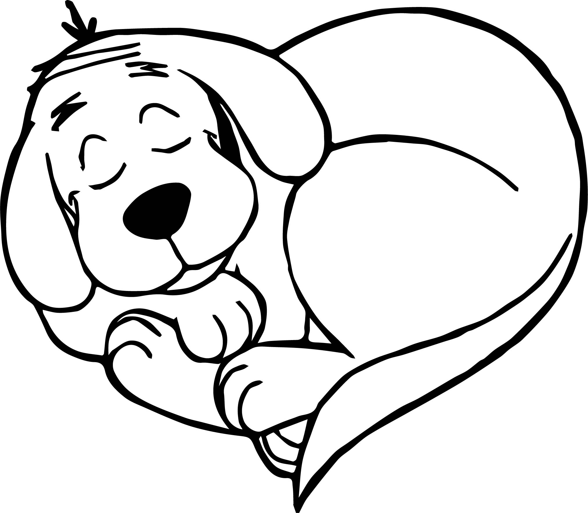 2021x1765 Sleep Clifford The Big Red Dog Coloring