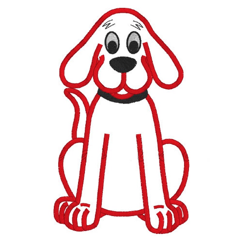 794x794 Clifford Big Red Dog Applique Embroidery Design Etsy