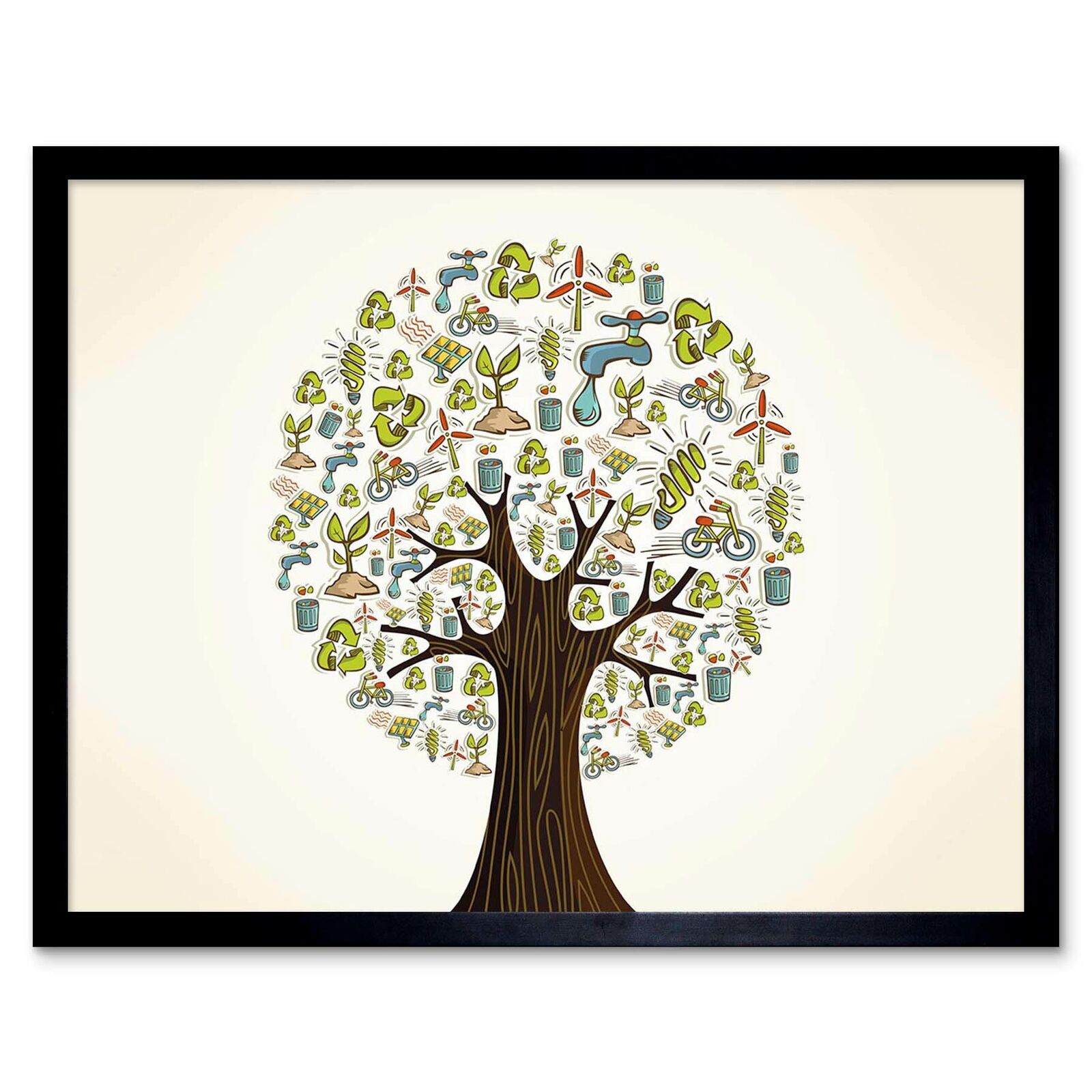 1600x1600 Painting Drawing Environment Green Climate Tree Style Art Print