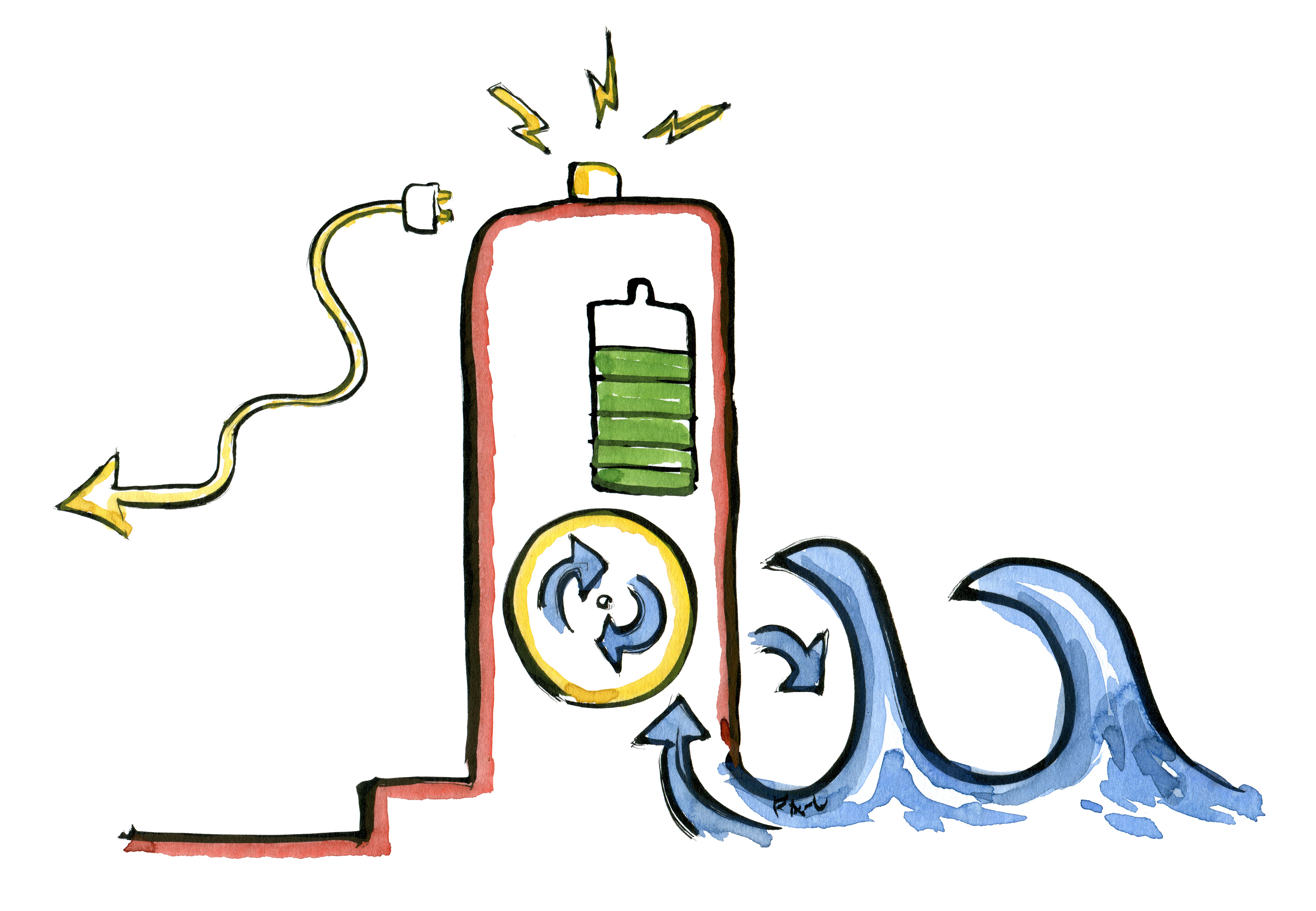 4000x2769 Wave Energy Idea Reportage Illustrations